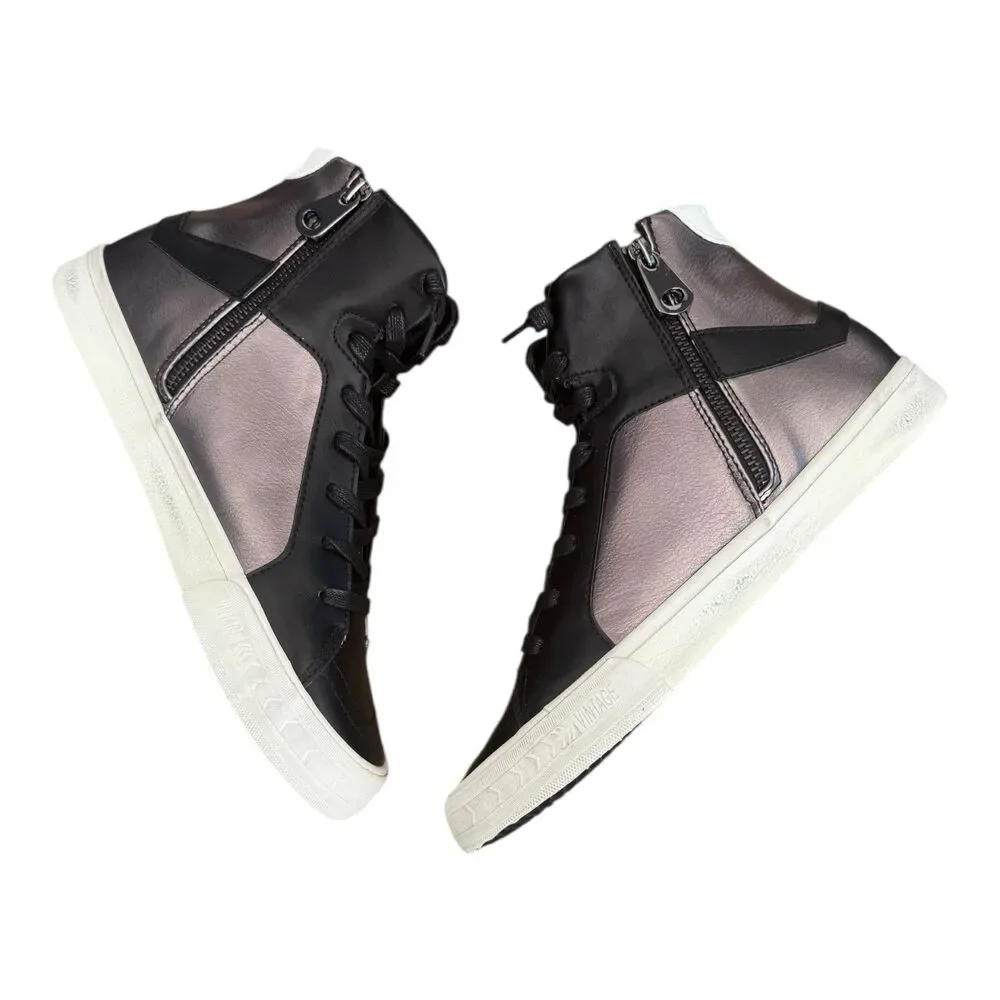 Vintage Havana Marta High top Women’s 10 Black Chrome Combo Distressed $155 - Picture 3 of 11
